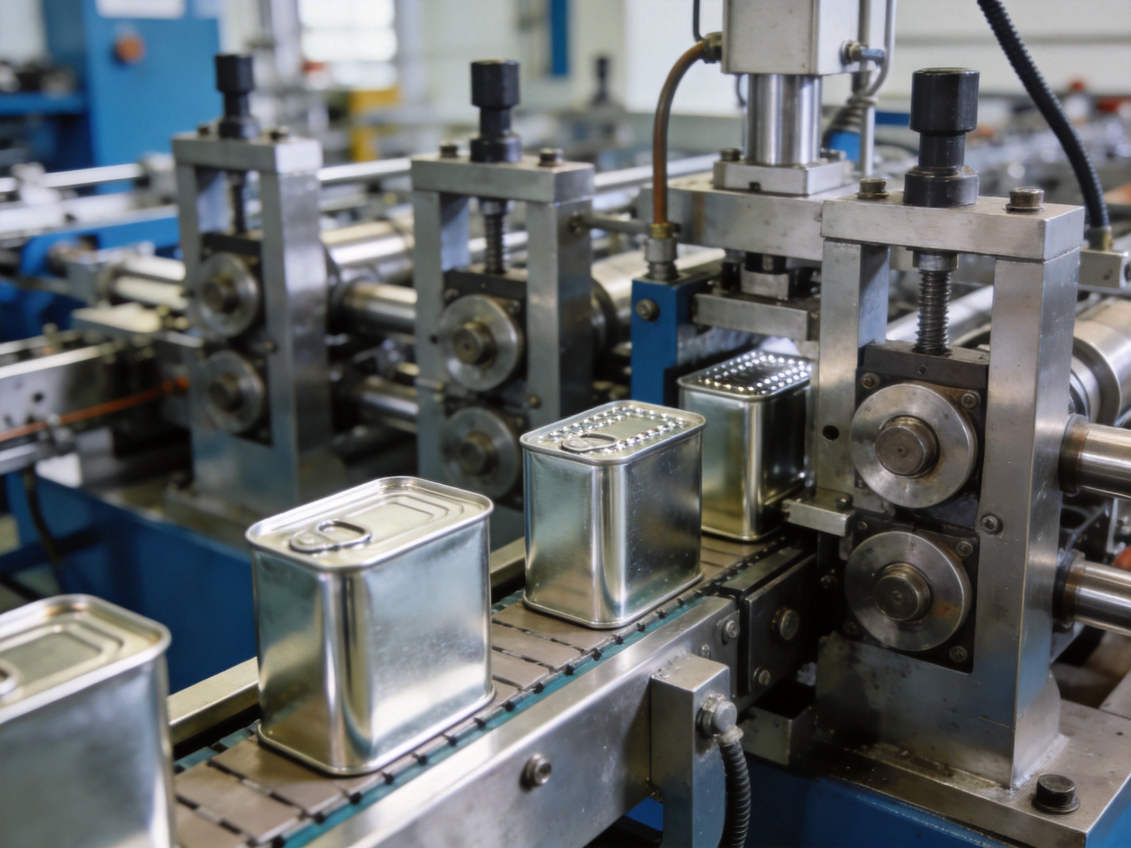 Square can making machine production line